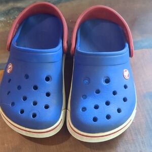 CROCS Kids Blue and Red Sandals